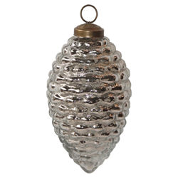 Pinecone Ornament in Mercury Pinecone Ornament in Mercury