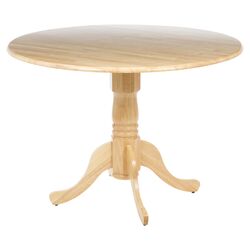 Round Dual Drop Leaf Dining Table in Natural
