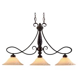 Smith 3 Light Kitchen Island Pendant in Bronze