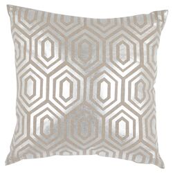 Harper Linen Decorative Pillow in Silver
