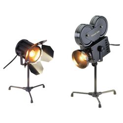 Projector Accent Lamp in Black