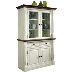 Monarch Buffet with Hutch in White & Oak