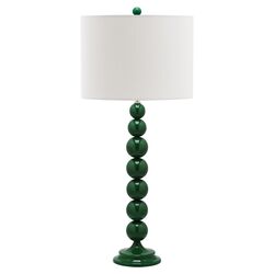 Jenna Table Lamp in Dark Emerald Green (Set of 2)