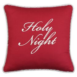 Circa Embroidered Holy Night Pillow in Lava