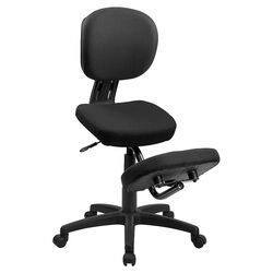 Kneeling Mid-Back Office Chair in Black