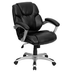 Mid Back Executive Office Chair Black with Arms