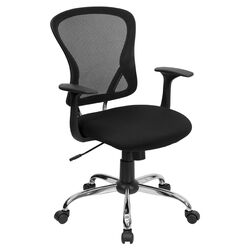 Mid Back Mesh Office Chair in Black
