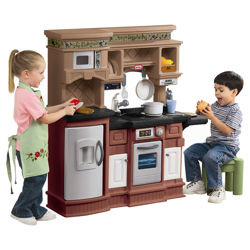 Gourmet Prep'n Serve Kitchen Play Set in Brown