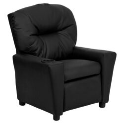 Contemporary Kid's Recliner in Black