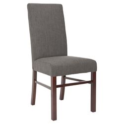 Classical Cotton Parsons Chair in Charcoal (Set of 2)