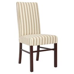 Classical Cotton Parsons Chair in Cream (Set of 2)
