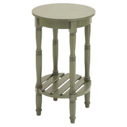 Round End Table in Green