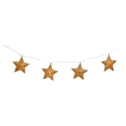 16' Prelit Star Garland in Gold