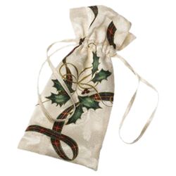 Holiday Nouveau Wine Bag in White