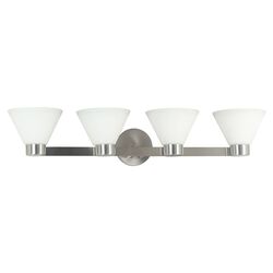 Lucia 4 Light Wall Sconce in Brushed Steel