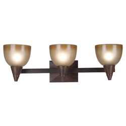 Lincoln 3 Light Wall Sconce in Dark Oak