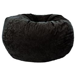 Classic Comfort Suede Bean Bag in Black