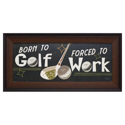 Born To Golf Framed Art