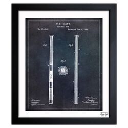 Baseball Bat 1885 Framed Art