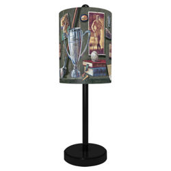 Vintage Golf Table Lamp in Black