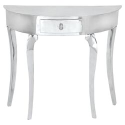 Metallic Console Table in Silver