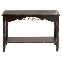 Scroll Console Table in Brown