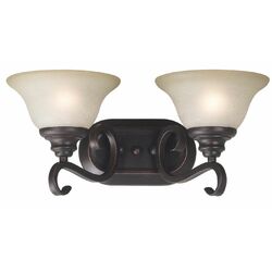 Dominique 2 Light Wall Sconce in Oil Rubbed Bronze