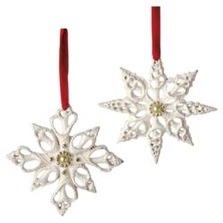 6 Piece Shell Snowflake Ornament Set