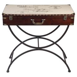 Belle Jardiniere Trunk Console Table in Brown