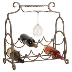 8 Bottle Tabletop Wine Rack in Taupe