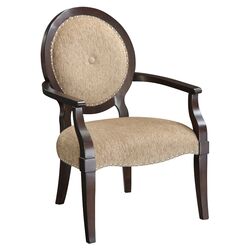 Fabric Arm Chair in Brandy Espresso