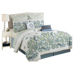 Dawn 7 Piece Comforter Set in Lilac