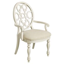 Cottage Cameo Arm Chair in White