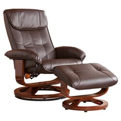 Microfiber Padded Recliner in Brown