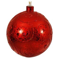 Ball Ornament Glitter in Red