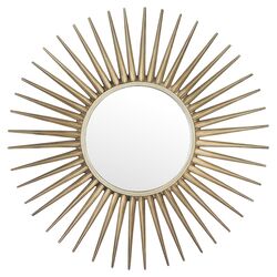 Burst Mirror in Brushed Silver