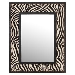 Zebra Wall Mirror in Black