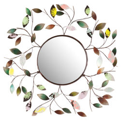 Bradshaw Decorative Metallic Leaf Wall Mirror