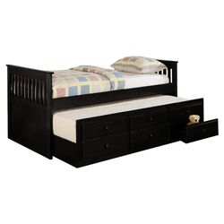 Payson Mission Trundle Daybed in Black