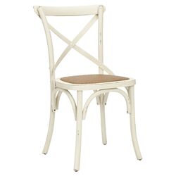 Eleanor X-Back Side Chair in Antique White (Set of 2)