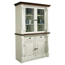 Monarch Distressed Buffet with Hutch in White