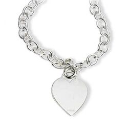 Heart Tag Necklace in Sterling Silver