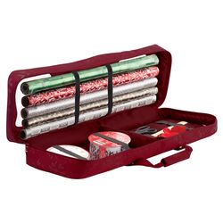 Gift Wrapping Supplies Organizer & Storage Duffel in Red