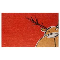 Christmas Moose Doormat in Red