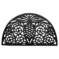 Pineapple Grandeur Doormat in Black