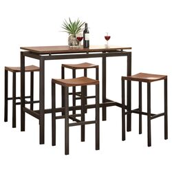 Freedom 5 Piece Counter Height Dining Set in Light Oak