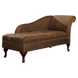 Alpha Storage Chaise Lounge in Brown