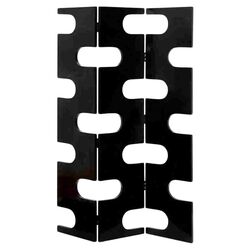 Modern 3 Panel Room Divider in Black