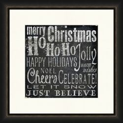 Holiday Wishes Black Wall Art