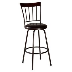 Cantwell Swivel Adjustable Stool With Nested Legs in Rich Brown